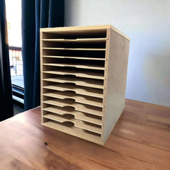 Card Stock Paper Storage Box for A4 12 Shelve. - Wood Creations By Mark P