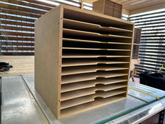 Card Stock Paper Storage Box for 12" x 12" 12 Shelve. - Wood Creations By Mark P