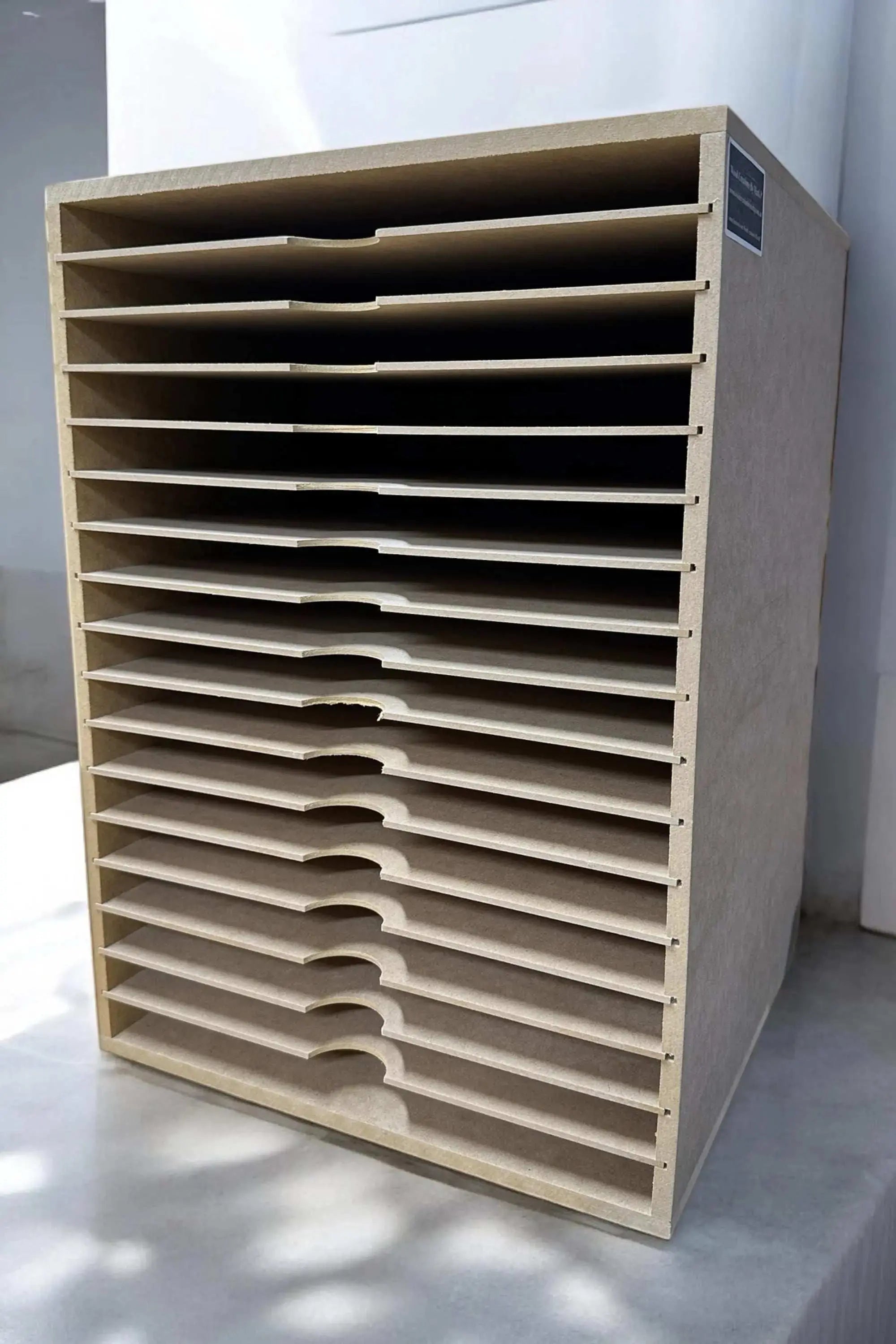 Card Stock Paper Storage box for 12" x 12" 17 Shelves - Wood Creations By Mark P