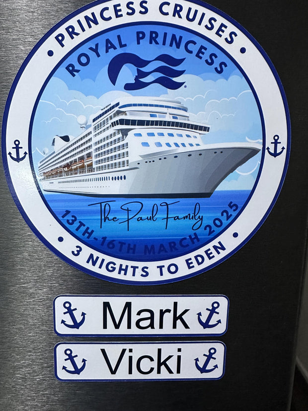 Cruise door magnet decoration personalised - Wood Creations By Mark P