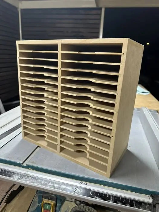 Card Stock Storage 6" x 6" 30 shelve unit Wood Creations By Mark P