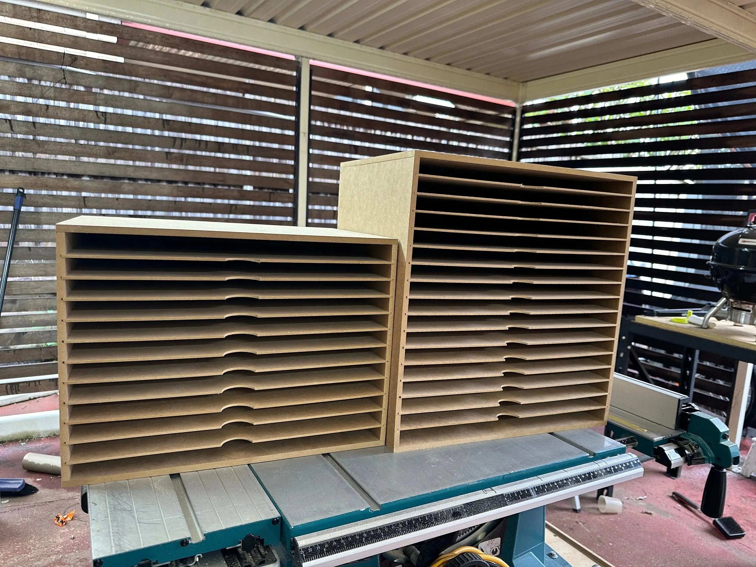 A3 17 Shelve unit Paper Storage Box - Wood Creations By Mark P