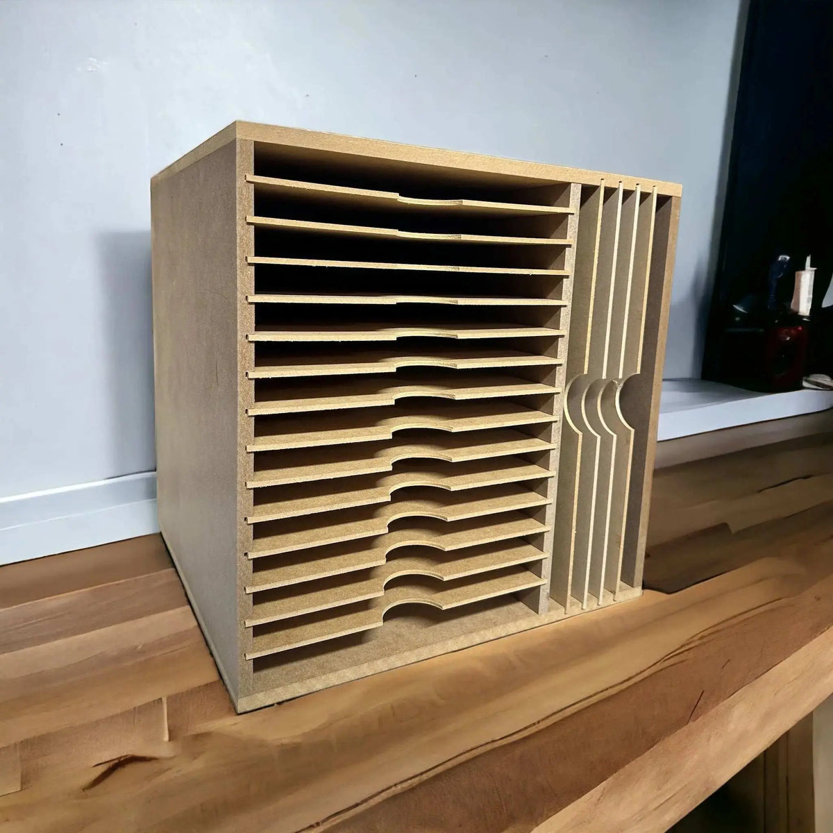 Card Stock Paper Storage Box for A4 15 shelve / 12" x 12" Combo Shelve - Wood Creations By Mark P