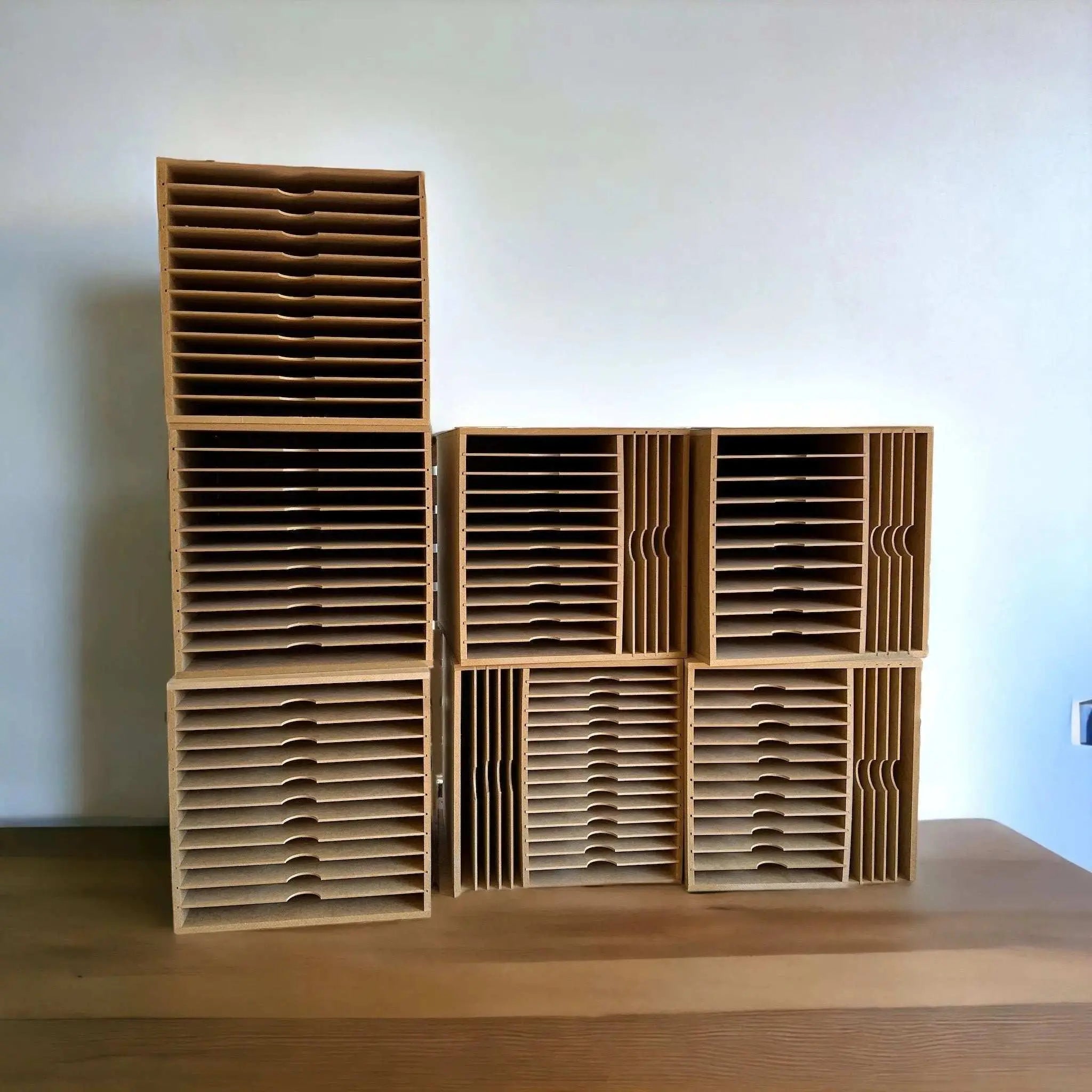 Card Stock Paper Storage Box for 12" x 12" 12 Shelve. - Wood Creations By Mark P