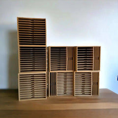 Card Stock Paper Storage Box for 12" x 12" 12 Shelve. - Wood Creations By Mark P