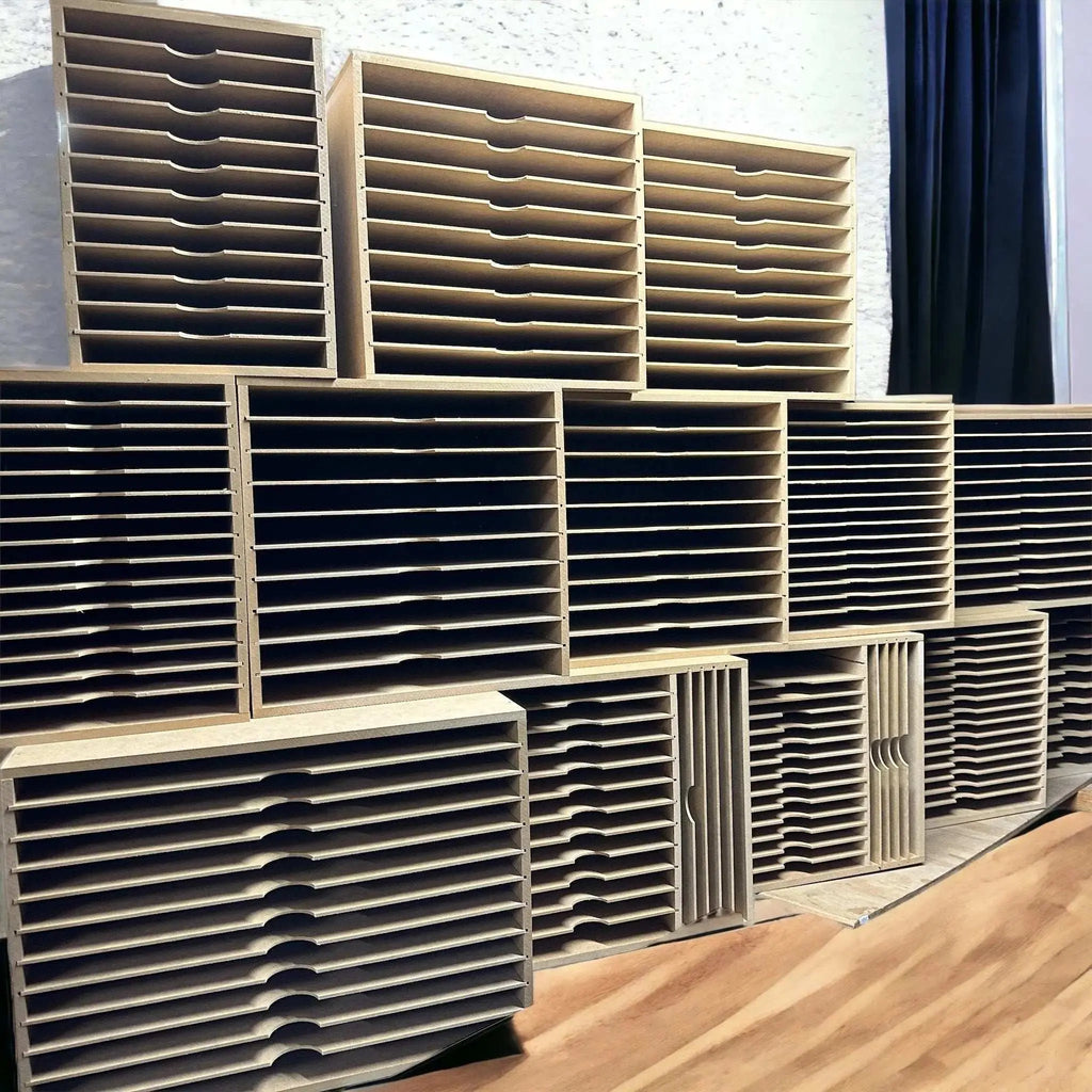 Card Stock Paper Storage box for 12" x 12" 17 Shelves - Wood Creations By Mark P